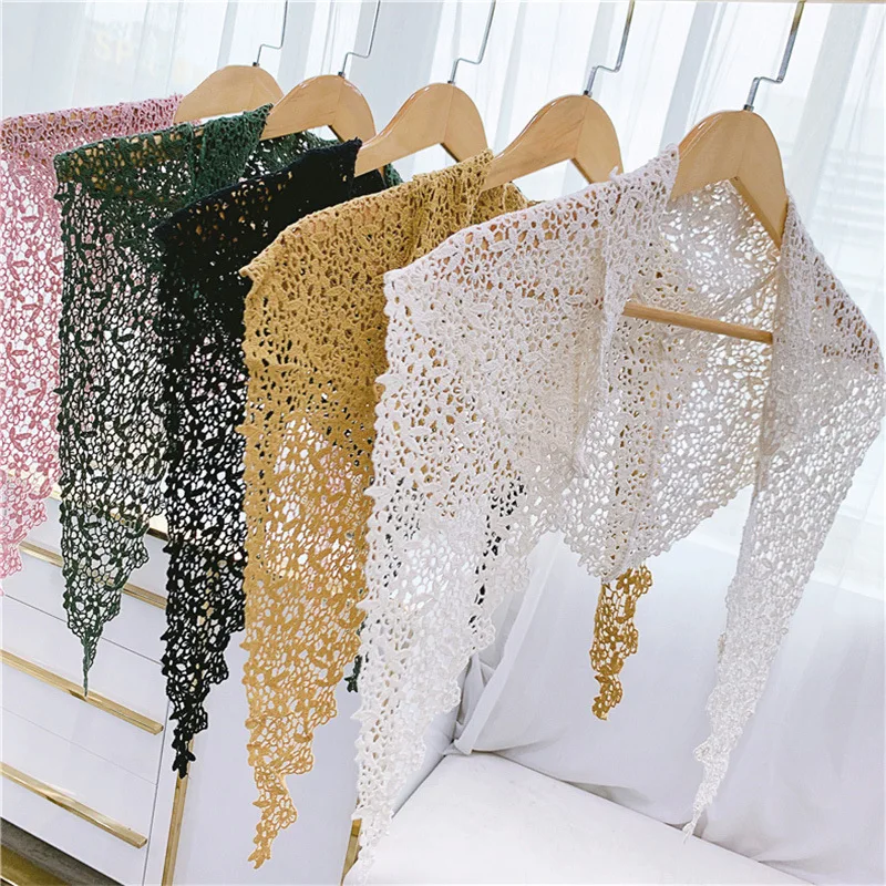 

2022 Women Hollow Thin Lace Fake Collar Shawl Short False Collar Wrap Shawl Dress Collar Girls Shirt Detachable Collars