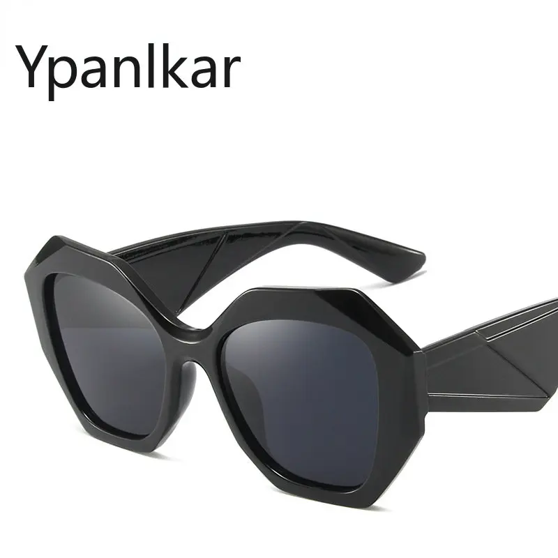 

Солнцезащитные очки в ретро-стиле для мужчин и женщин, нестандартные многоугольные, с градиентными линзами, большие размеры, с защитой UV400