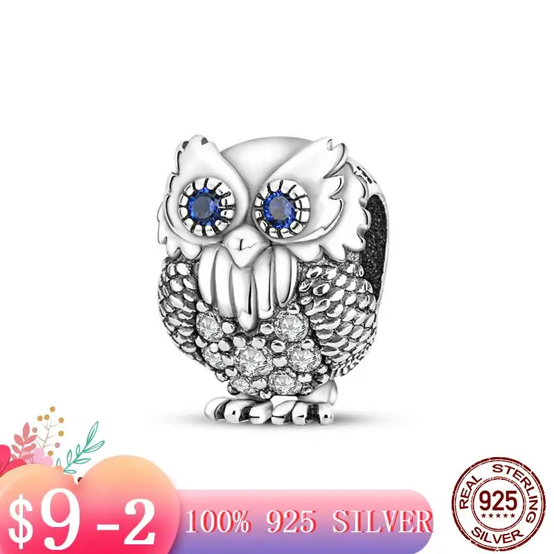 

Independent Design 2022 New Hot 925 Sterling Silver owl Charm Fit Original Pandora Bracelet Making Fashion DIY Jewelry For Women