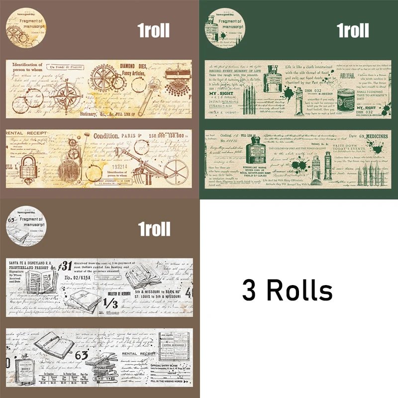 

Декоративная лента Mr.Paper Серия «Древняя Рукопись»