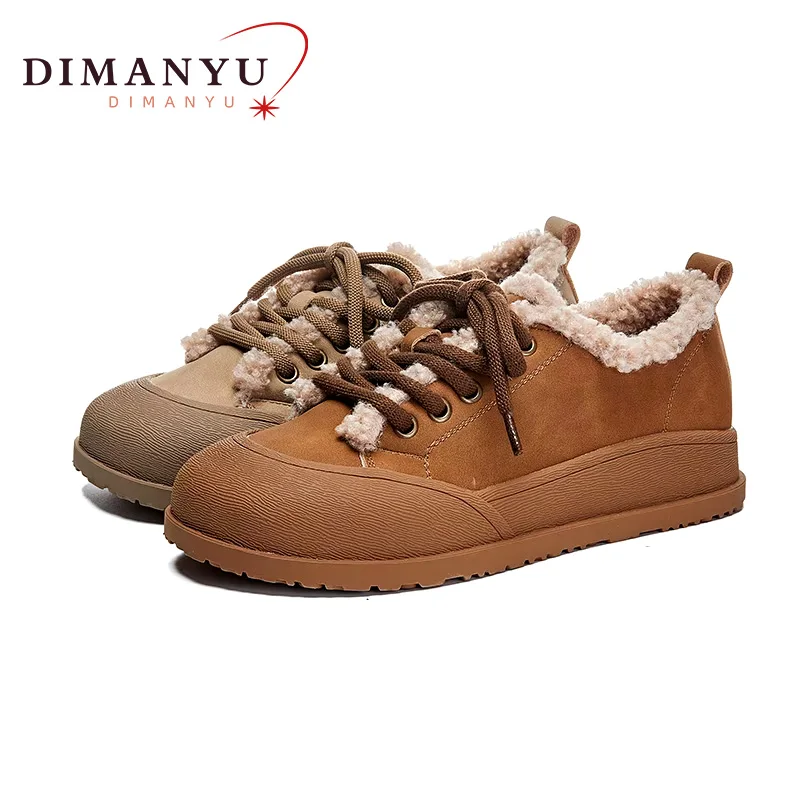 DIMANYU/женские ботинки в стиле ретро зима 2024 повседневная женская нескользящая