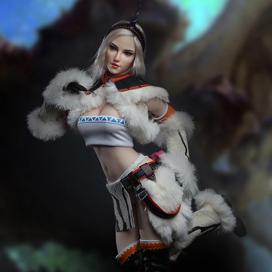 

SUPER DUCK SET036 1/6 Cosplay Sexy Huntress Dress Edition Suit Model Fit 12'' TBL S10D Pale Big Breast Action Figure