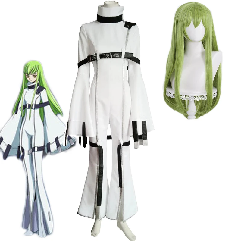 Аниме Code Geass: Lelouch of the восстание Cosplay C.C. Косплей Костюм код Geass Женский парик для