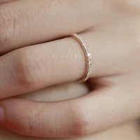 fashion simple hot new explosion models couple ring women single row drill ring ring ring rose gold jewelry