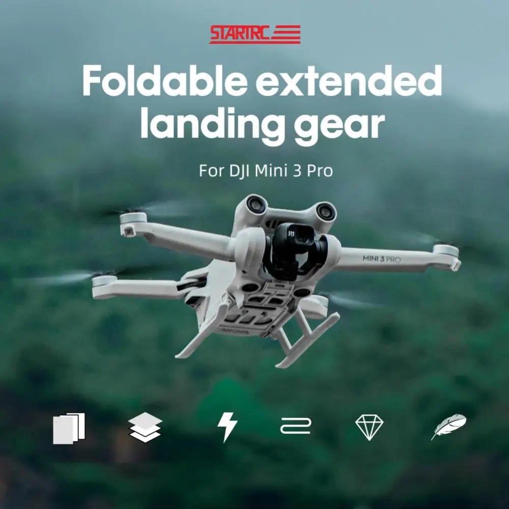 

DJI Mini 3 Pro Landing Gear Foldable Expansion Landing Gear Landing Kit For DJI Mini 3 Pro Drone Accessories