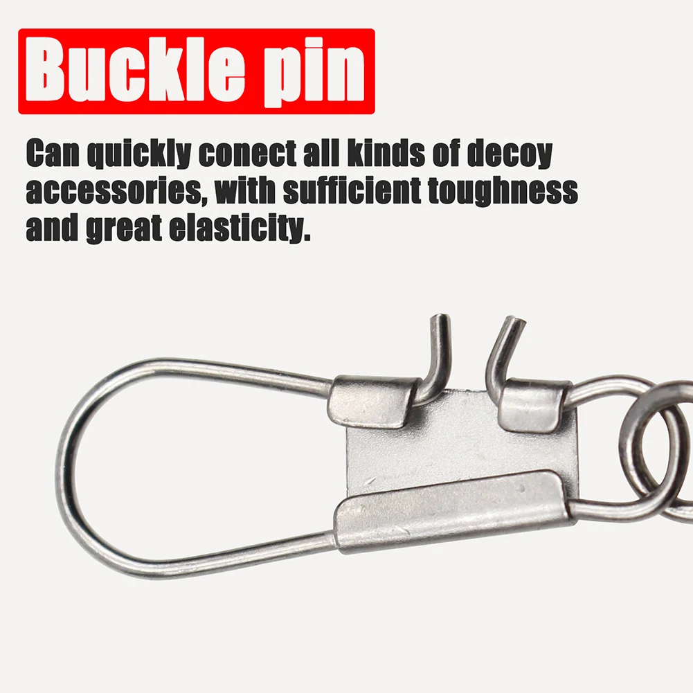 

Easy to Use and Quick Connect Stainless Steel Fishing Connector for Bear Rolling Nap Fishhook Lure Tackle Pack of 100