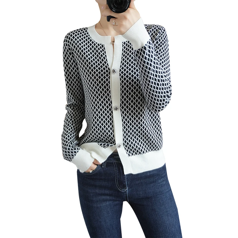 

Hot Sale Autumn Winter Knit Cardigan Cashmere Sweater O-Neck Short Paragraph Loose Long-Sleeved Coat Thickening S-XXL