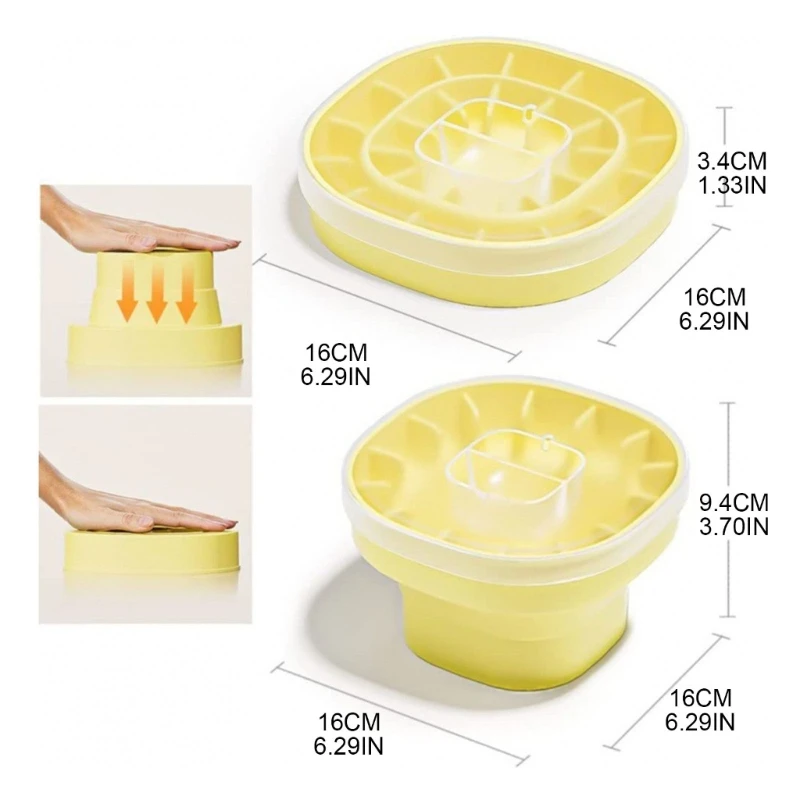 Portable Folding Silicone Ice Bucket Mini Ice Cube Mold Ice Cube Tray with Lid Ice Storage Box for Freezer Durable images - 6
