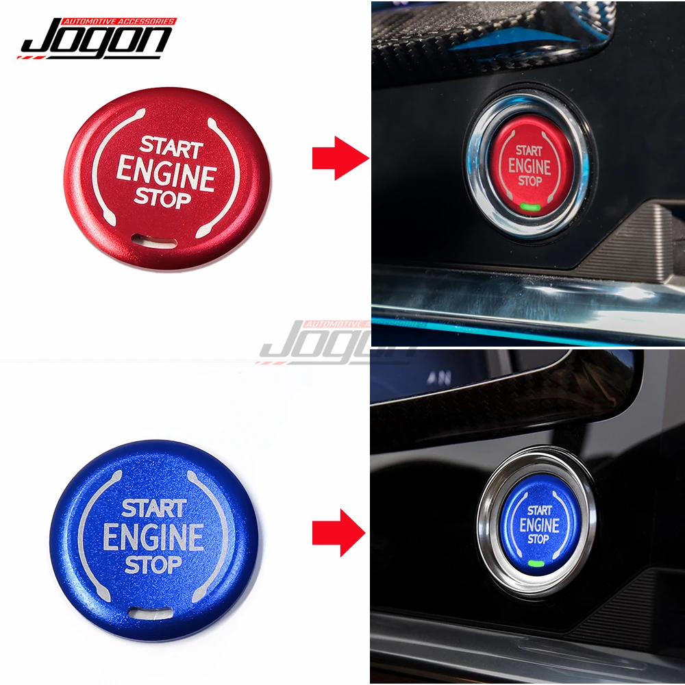 

For Chevrolet Corvette C8 Z51 2020 2021 2022 Car Interior Engine Start Stop Button Push Cover Trim Aluminum Alloy