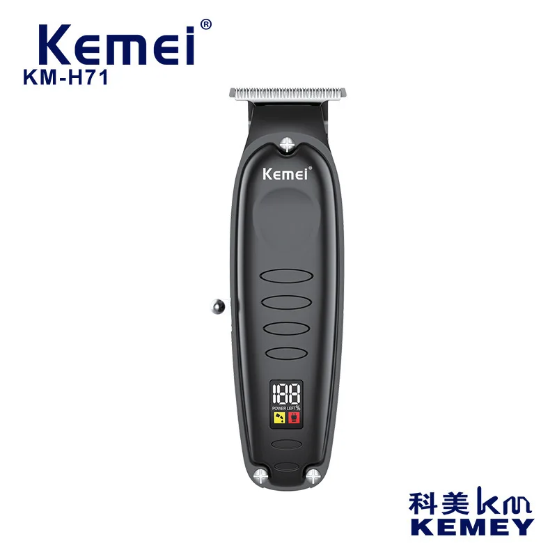 

kemei hair trimmer KM-H71 USB rechargeable hair clipper haircut machine oilhead clipper engraving hair carving whitening LCD