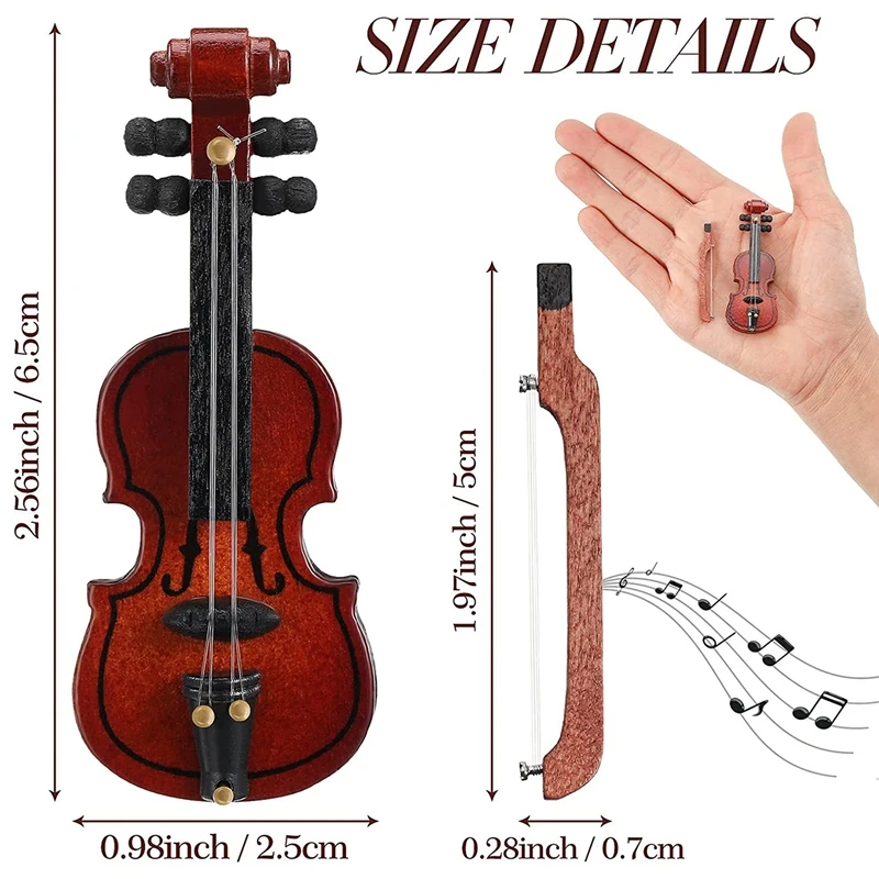 Деревянная мини-скрипка модель 1/12