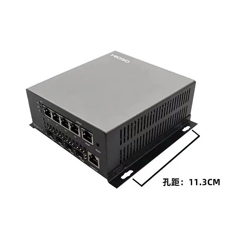Mini 4Pon Epon OLT Fiber Optic Device DC12V Network SNMP FTTH Switch is compatible with Huawei ZTE Fiber Home