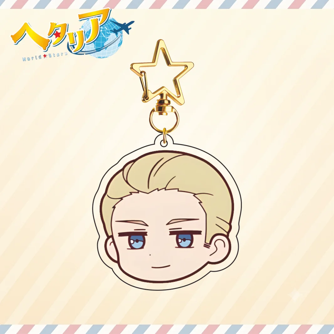 Фото Новейший акриловый брелок из серии Hetalia World Stars, Фелициано, Артур, Людвиг, Кику, Альфред, Иван, Гилберт, аниме-акриловая фигурка. №4