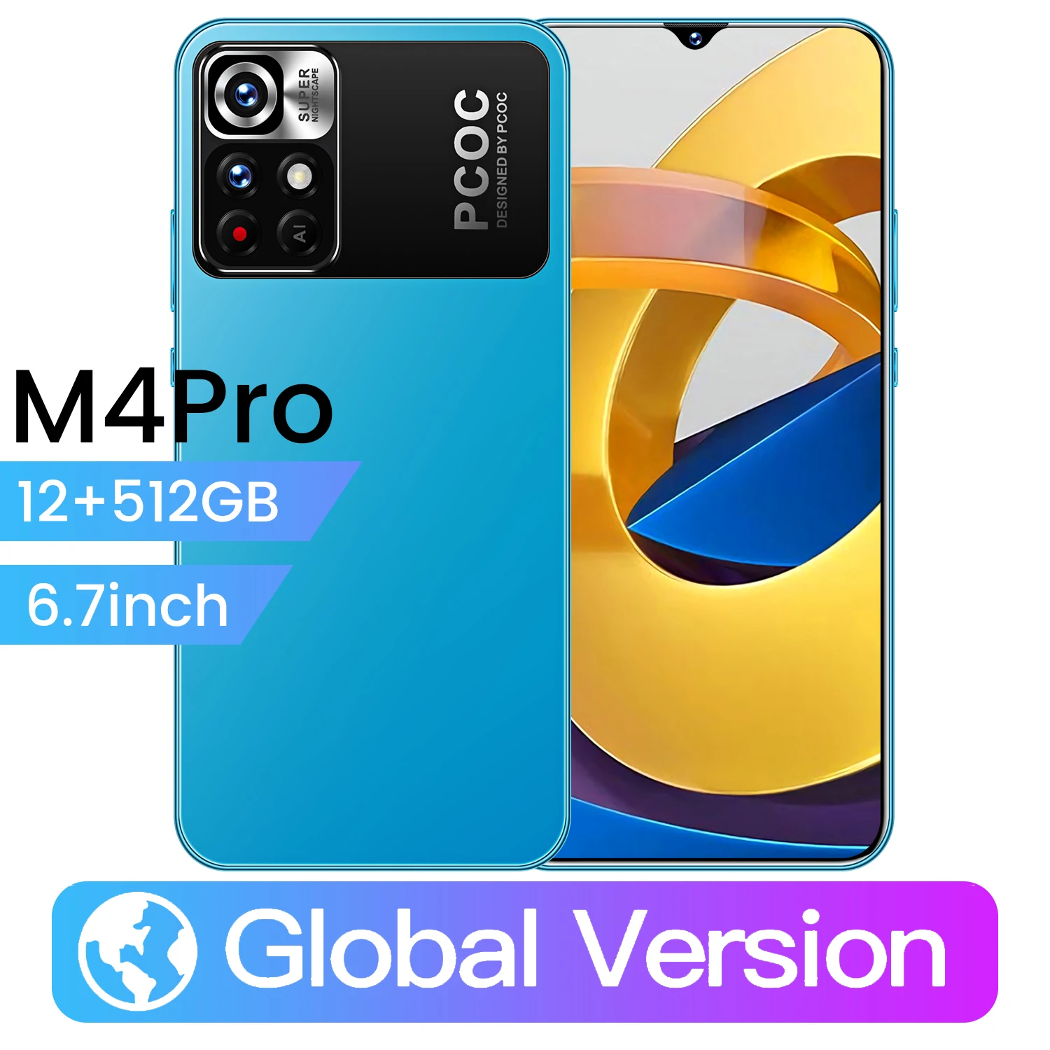 M4Pro 12GB 512GB MobilePhones Android Smartphone Celulares Cellphone Desbloqueados Global Vesion Unlocked Dual SIM