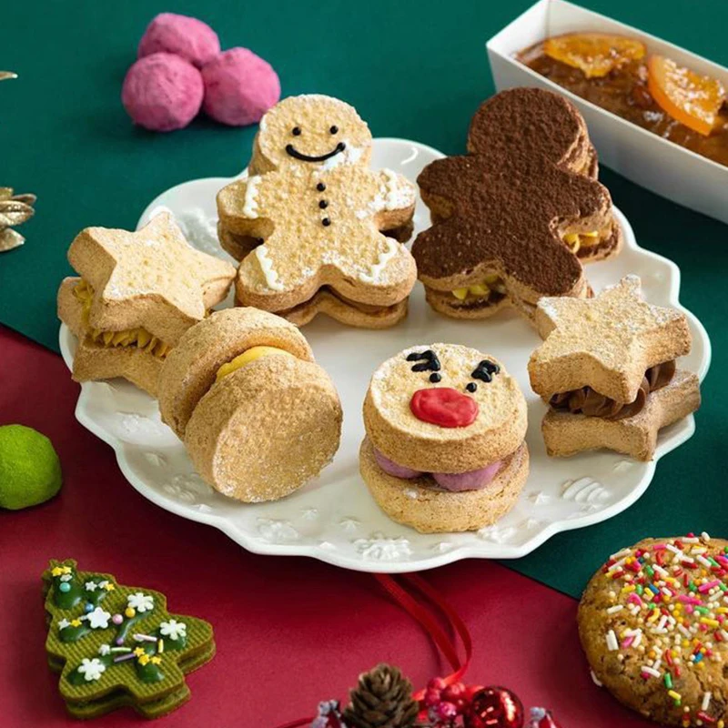 

Рождественская форма для печенья Dakwaz, Рождественская елка, снежинки, десерт, акриловая прозрачная форма для выпечки, инструмент для украшения торта