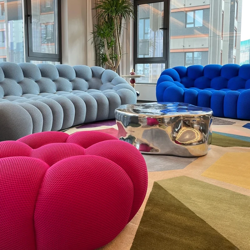

Internet Celebrity Bubble Sofa Curved Football Designer Fabric