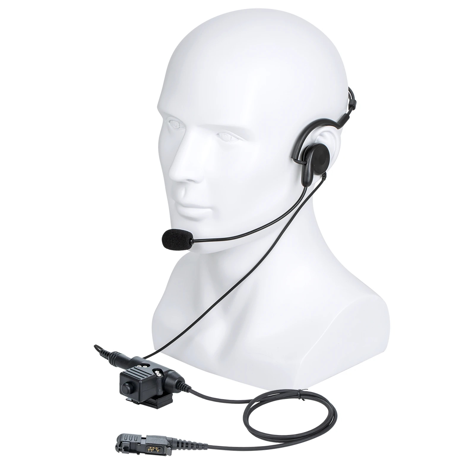

7.1mm bone conduction walkie talkie Radio Headset Earpiece Microphone with U94 PTT Adapter For Motorola Xir P6600 P6620 XPR3300
