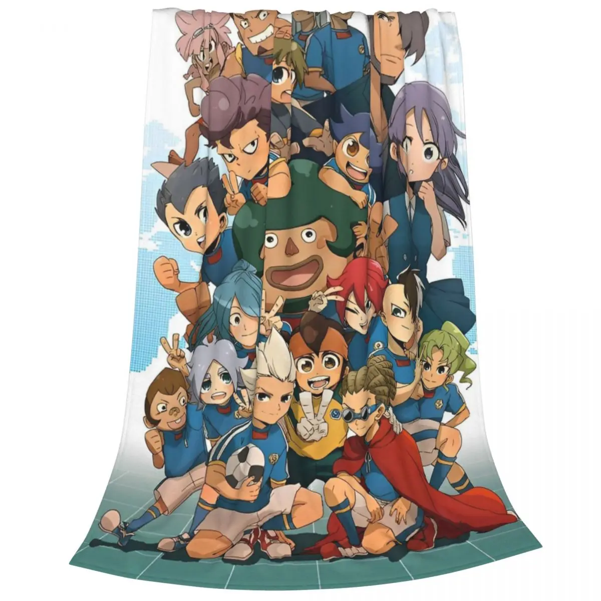 Одеяло Inazuma Eleven из японского мультфильма манга флисовое текстильное дышащее