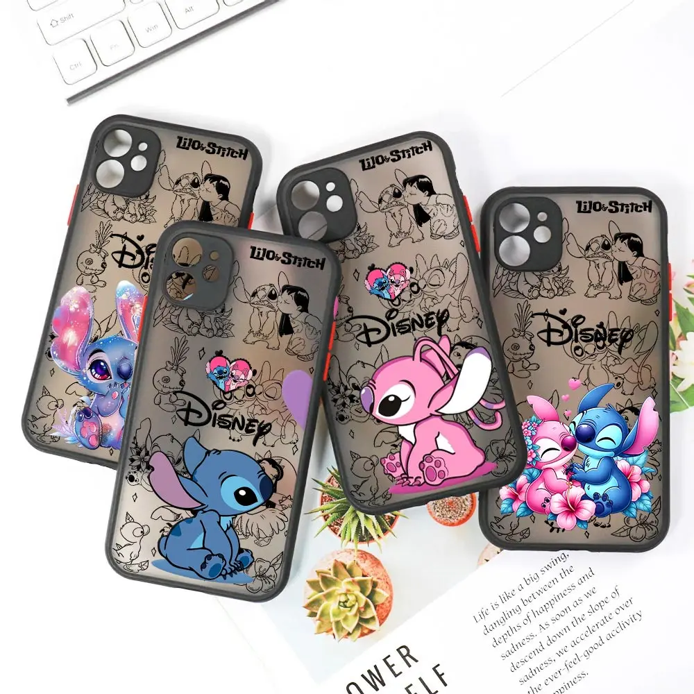 Фото Прозрачный чехол Lilo & Stitch Disney для iPhone 17E, 17, 16, 16E, 15, 14, 13, 12, 11 Pro Max, 17 Air, 7, 8 Plus, XR, XS – Противоударный защитный чехол-броня №2