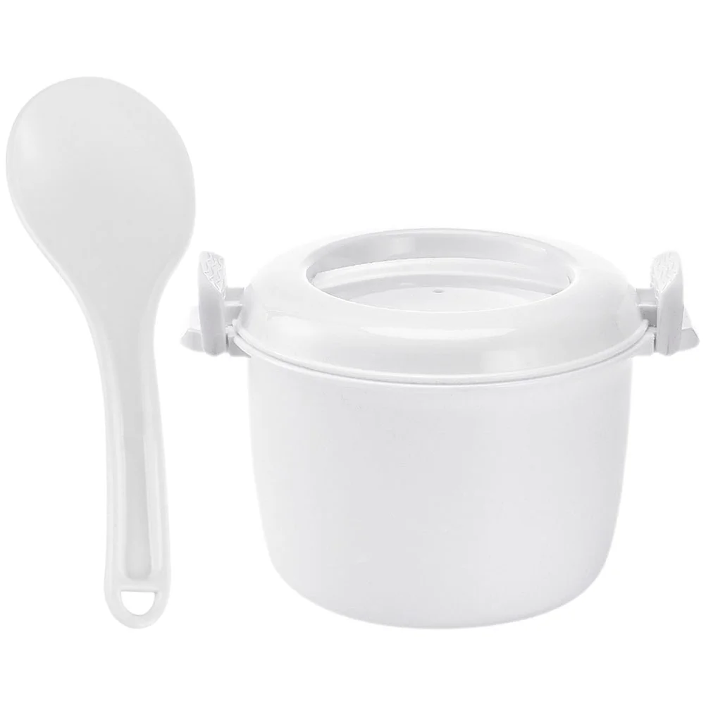 

Mini Portable Microwave Lunch Box Home Rice Cooker Container Microwavable Simple White Cooking