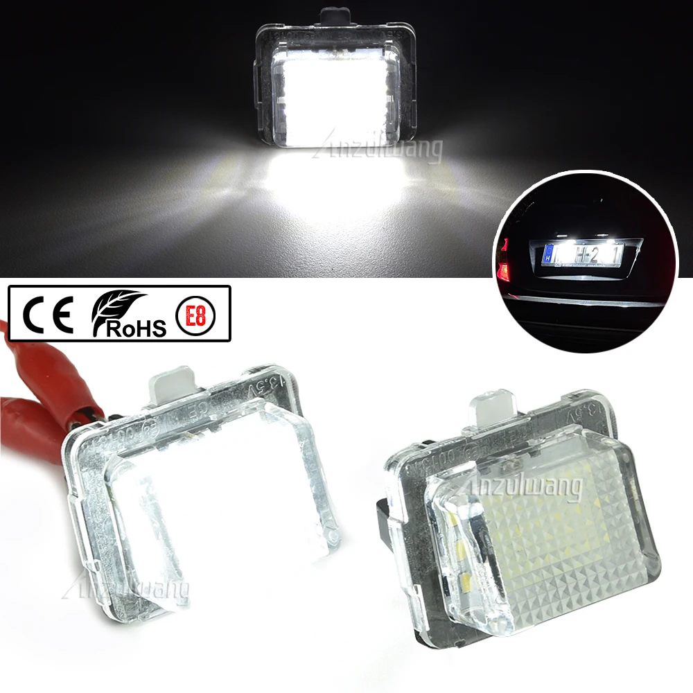 

2 Pcs Mercedes Benz W204 W221 W212 C216 W166 S204 S212 C207 Canbus LED Car Number License Plate Light Assembly Auto Lamp Luces