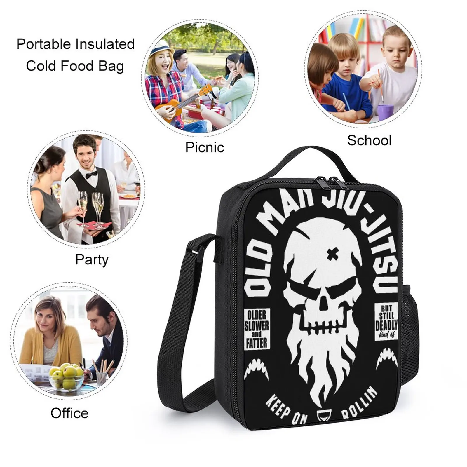 Набор 3 в 1 17-дюймовый рюкзак сумка для ланча ручек магнит джиу-джитсу пожилых
