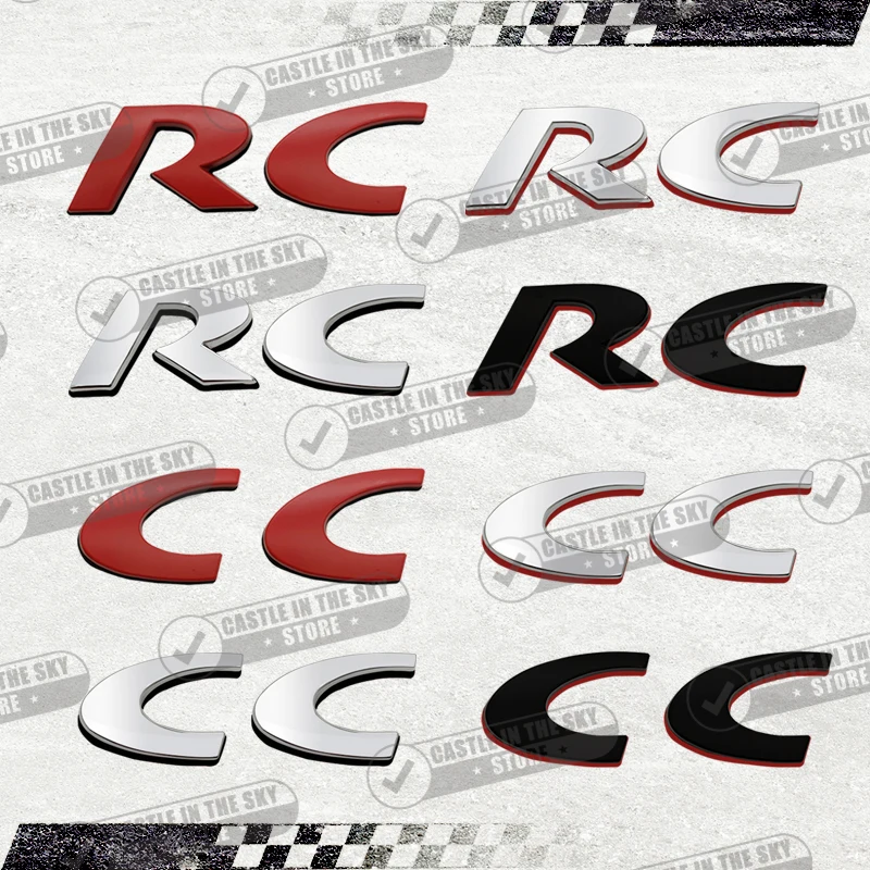 3D Автомобильная наклейка RC CC металлический задний значок для Peugeot 308 306 307 207 208 3008 407