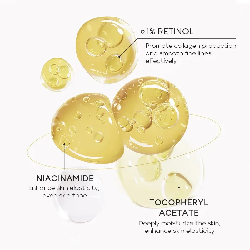 Фото QUIYUM Ретинол Коллагеновая сыворотка для лица Увлажняющая эссенция для лица Уход за кожей Крем с гиалуроновой кислотой Корея Уход за кожей лица 17 мл №4