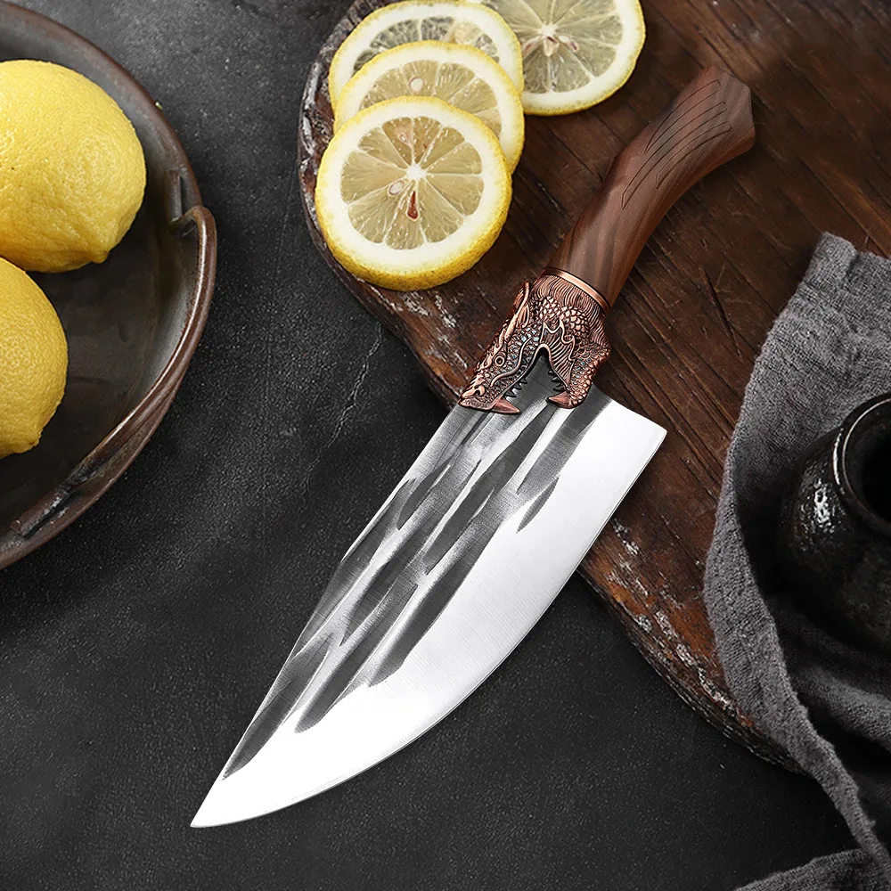 

Cleaver Knife Hand Forged Steel Butcher Knife 8-inch of Chef Knife Meat Vegetable Chopping Pork Knife ABS Hanlde Kitchen Knives