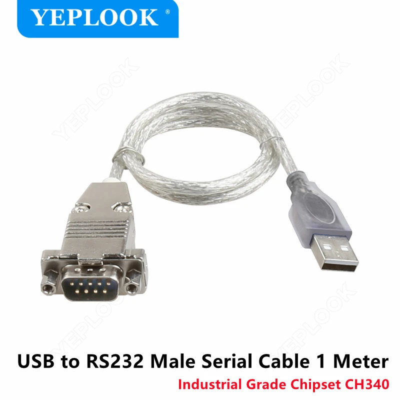 

USB 2,0-RS232 DB9 9-контактный Штекерный COM-последовательный порт
