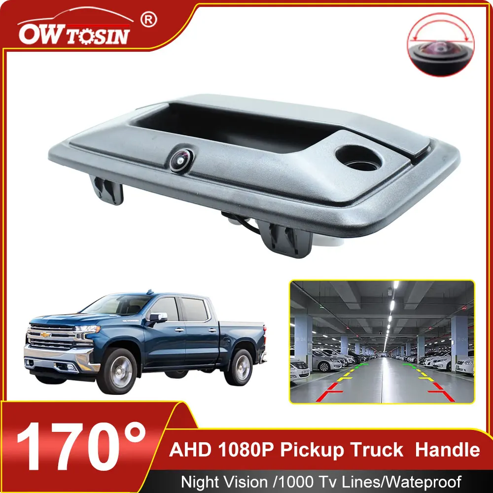 170 ° Автомобильная камера с ручкой багажника AHD 1920*1080P для GMC Sierra 1500 2500 3500 2014-2015