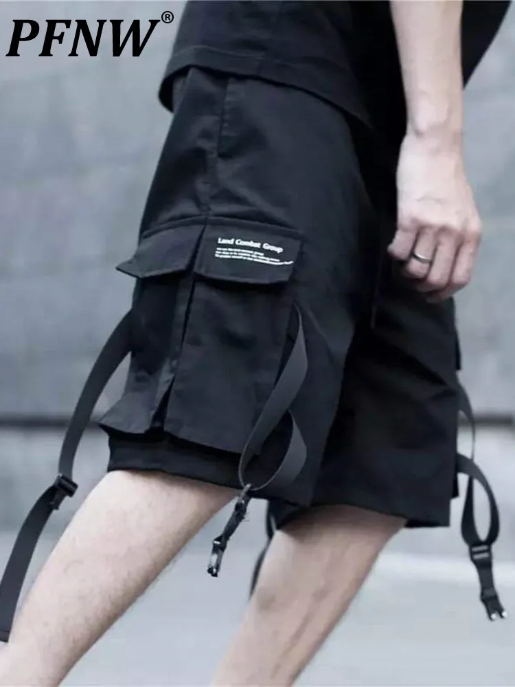 

Мужские функциональные шорты PFNW, модные брендовые повседневные штаны-карго в американском стиле, с множеством карманов, в стиле хип-хоп, лет...