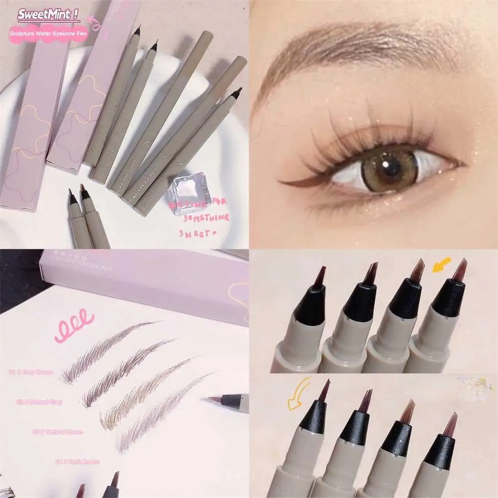 

Liquid Water Eyebrow Pen Ultra Thin Flat Head Waterproof And Long Lasting Durable Root And Root Cleaning Wild Eyebrow Makeup