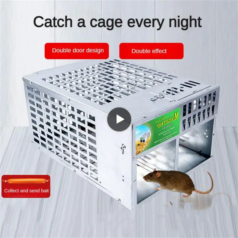 

Non-toxic Mouse Trap Rats Cage Pest Repeller Safety Mousetrap Rat Rodent Exterminator Iron Net Self-locking Reusable Metal