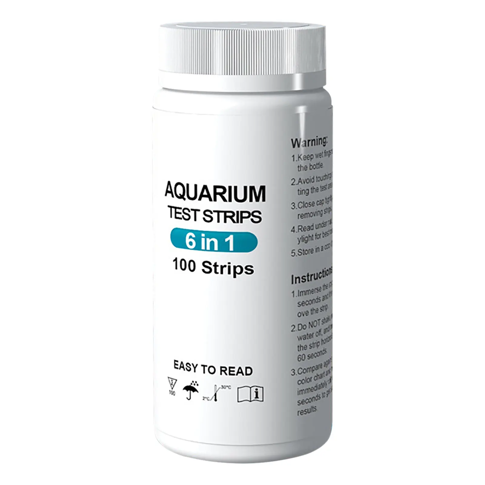 

100pcs Upgrade 6-in-1 Water Quality Test Strip For Checking Water Quality Test Aquarium Fish Tank Pool Water Drinking Test Strip