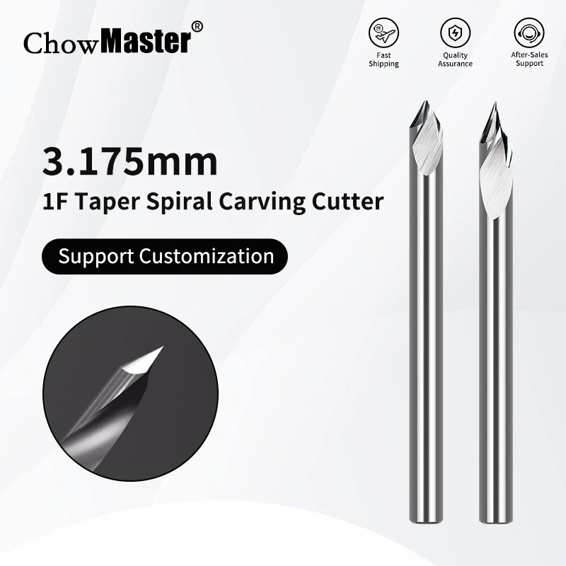 

Гравировальная бита для печатных плат Chowmaster, хвостовик 3,175 мм, V-образная фреза, твердосплавная фреза 10-90 градусов, наконечник 0,1 мм, 3D-фреза