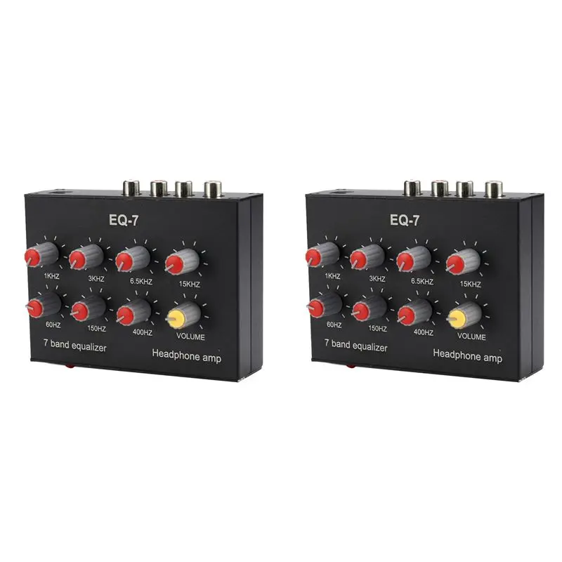 Фото Автомобильный усилитель звука SQPP-2X EQ-7 с 7-полосным эквалайзером, 2-канальный цифровой эквалайзер №1