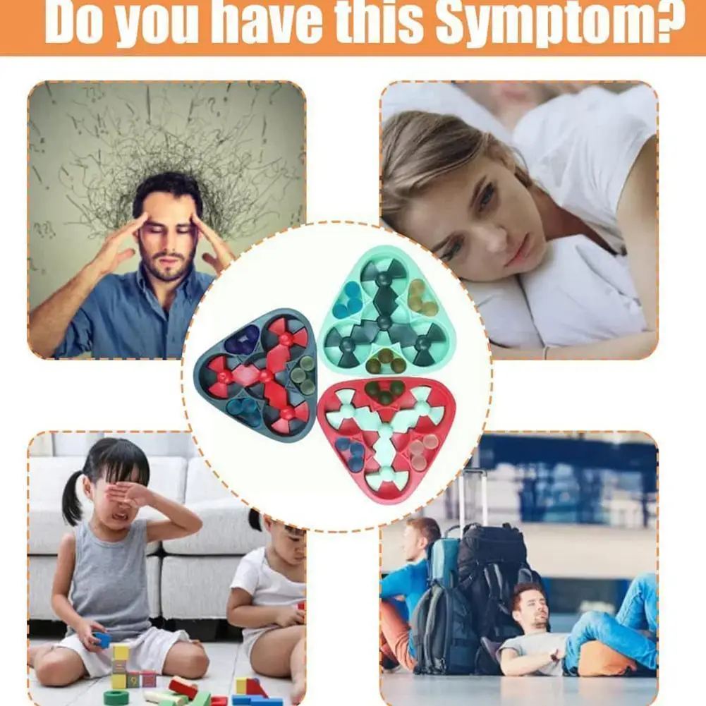 

Marbles Decompress Educational Toys Bead Orbit Fingertip Spinner Relieve Fidget Pinball Puzzle Toys For Kids C5f0