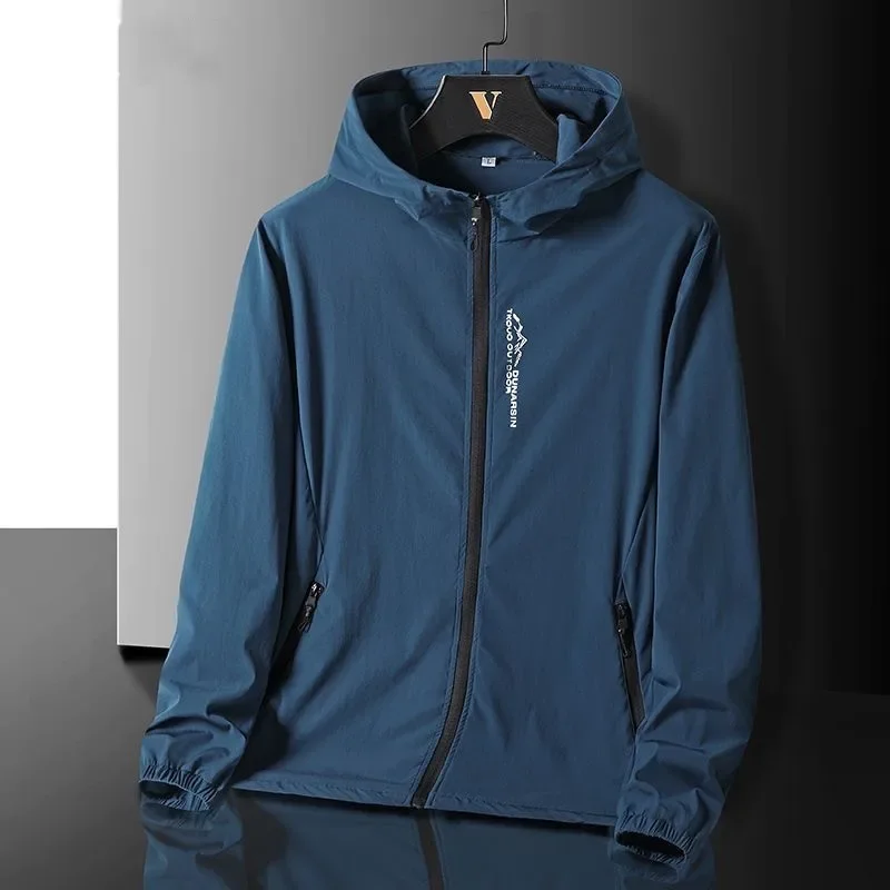 Мужская шелковая Солнцезащитная одежда 2024 Повседневная Свободная ультратонкая