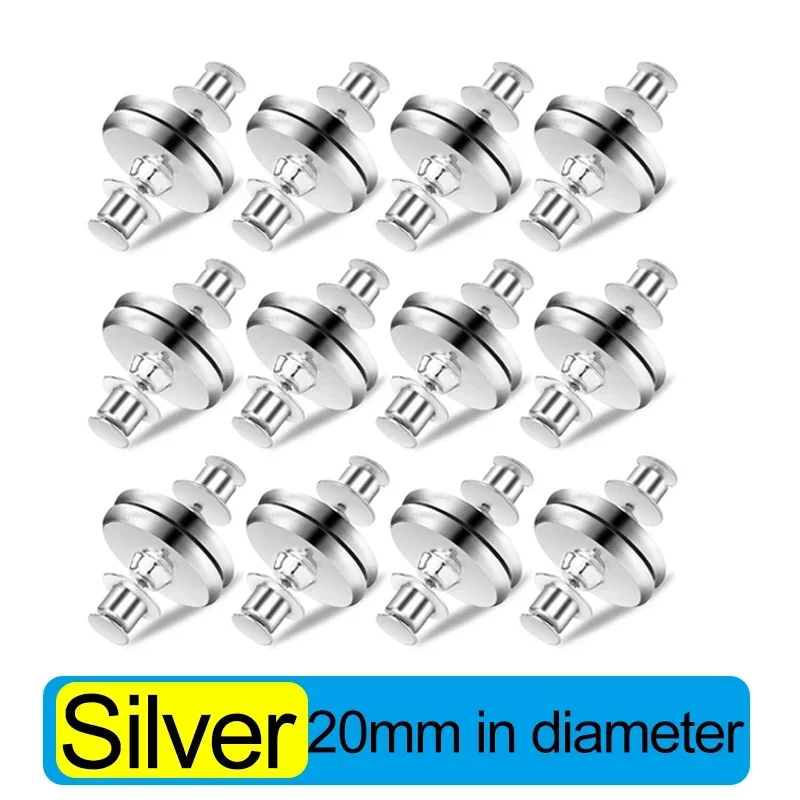 Магнитная кнопка для штор серебристого цвета