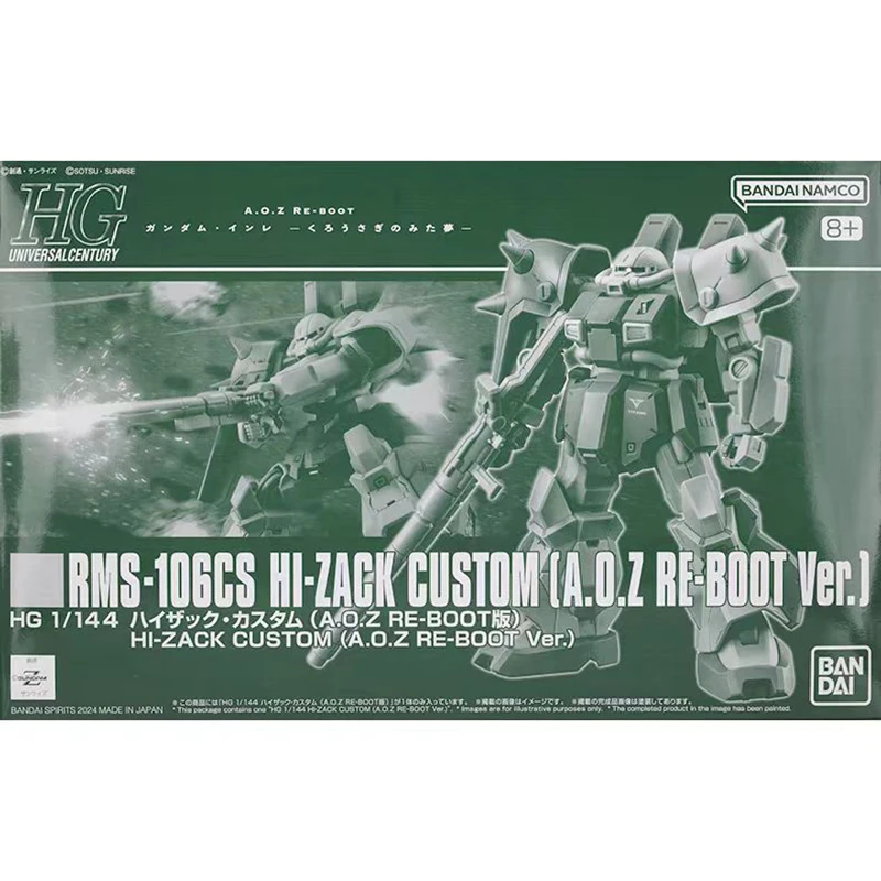 Фото Набор для сборки модели Gundam Bandai HGUC Hi Zack Custom AOZ RE Boot, аниме-фигурка, конструктор Gunpla, фигурки Gundam, игрушка для мальчиков, подарок №2