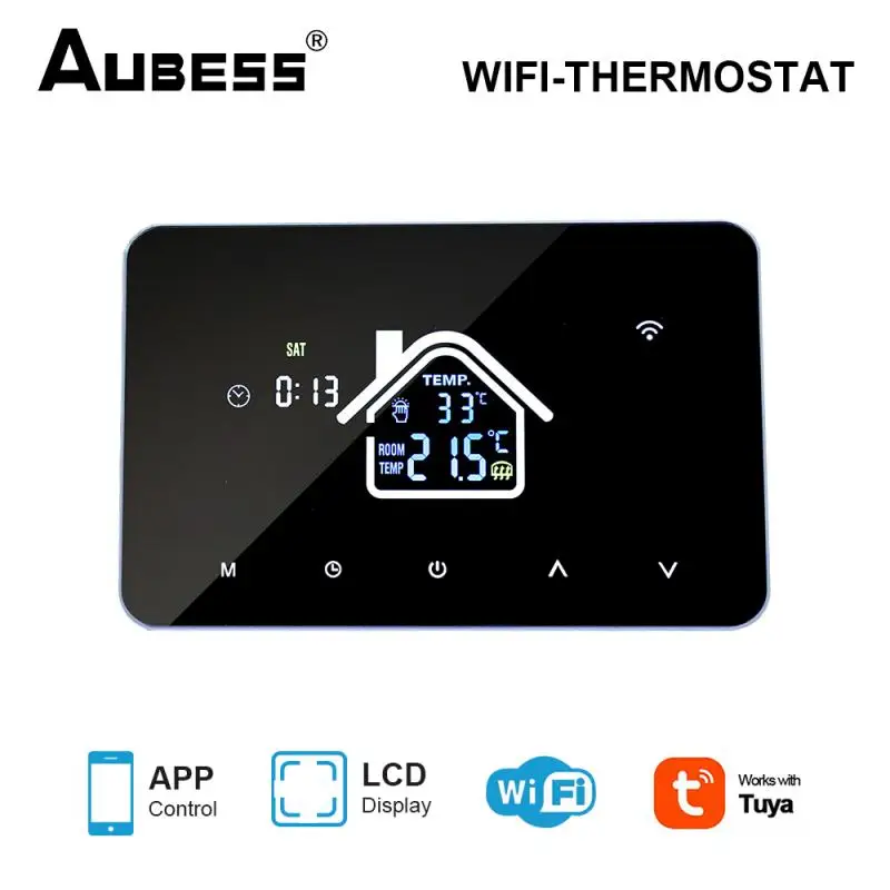 

Tuya WiFi Smart Thermostat Electric Floor Heating Water/Gas Boiler Temperature Remote Controller for Alexa Google Home
