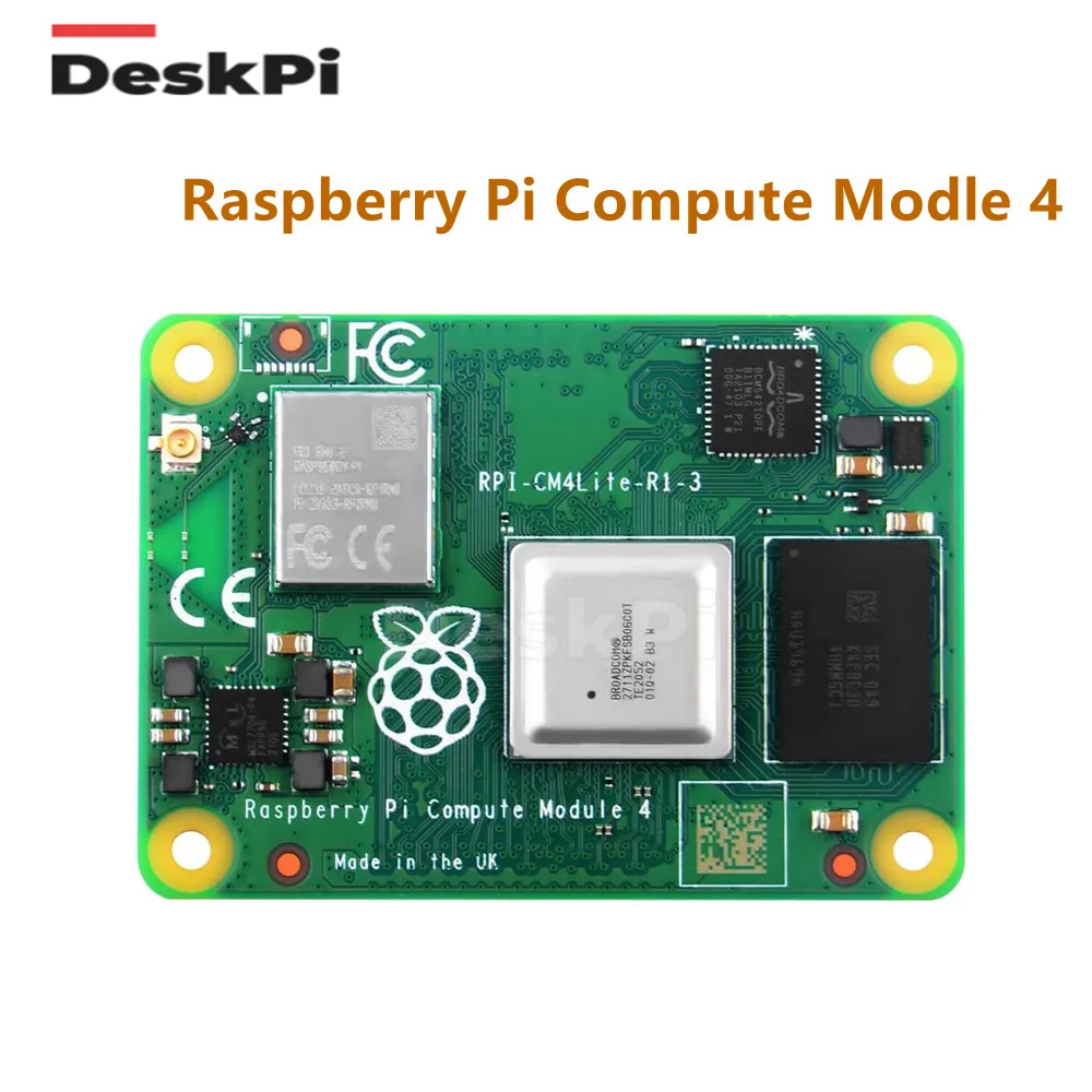 

DeskPi Raspberry Pi компьютерный модуль 4 4 ГБ/8 ГБ ОЗУ 0 ГБ (Lite), 2,4/5,0 ГГц Wi-Fi и Bluetooth 5,0 (CM4104000/CM4108000)