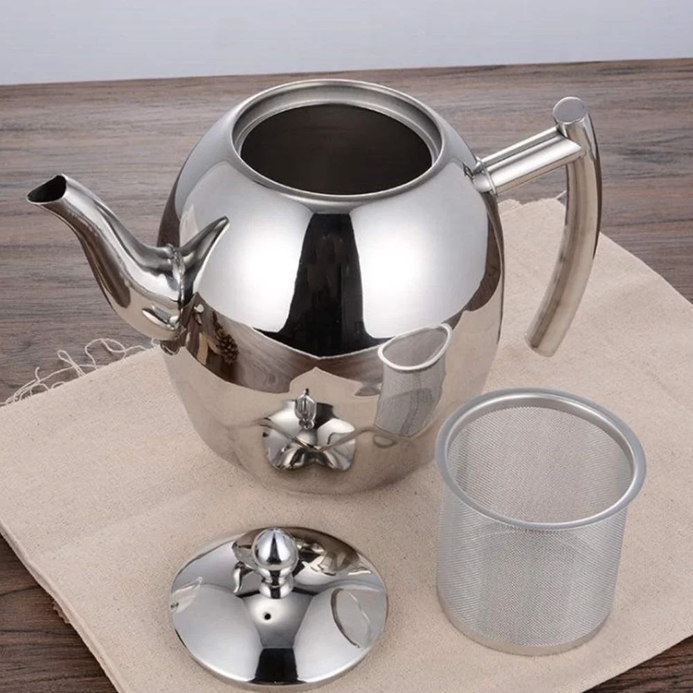 

2L Stainless Steel Teapot with Tea Strainer Teapot with Tea Infuser Teaware Sets Tea Kettle Infuser Teapot for Induction