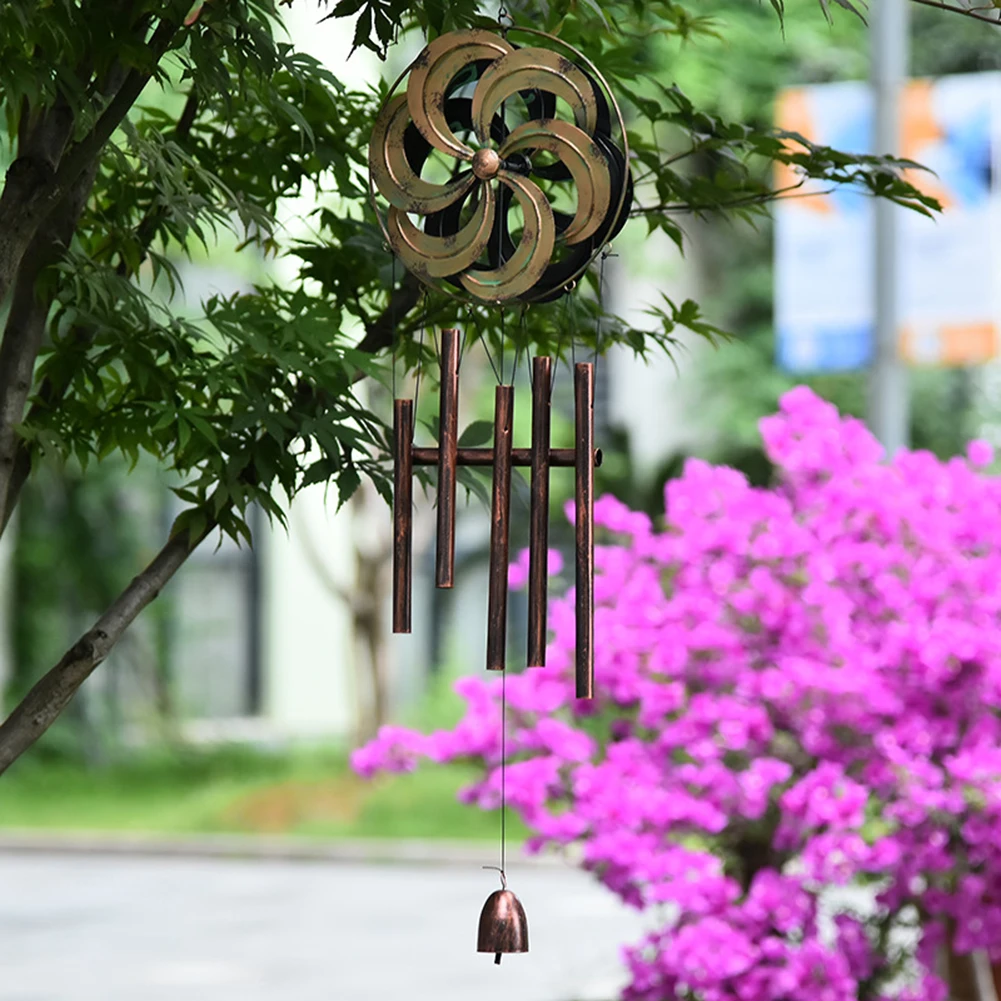 

Retro Windmills Bell Wind Chimes Pendant Personalize Home Ornament For Balcony Courtyard