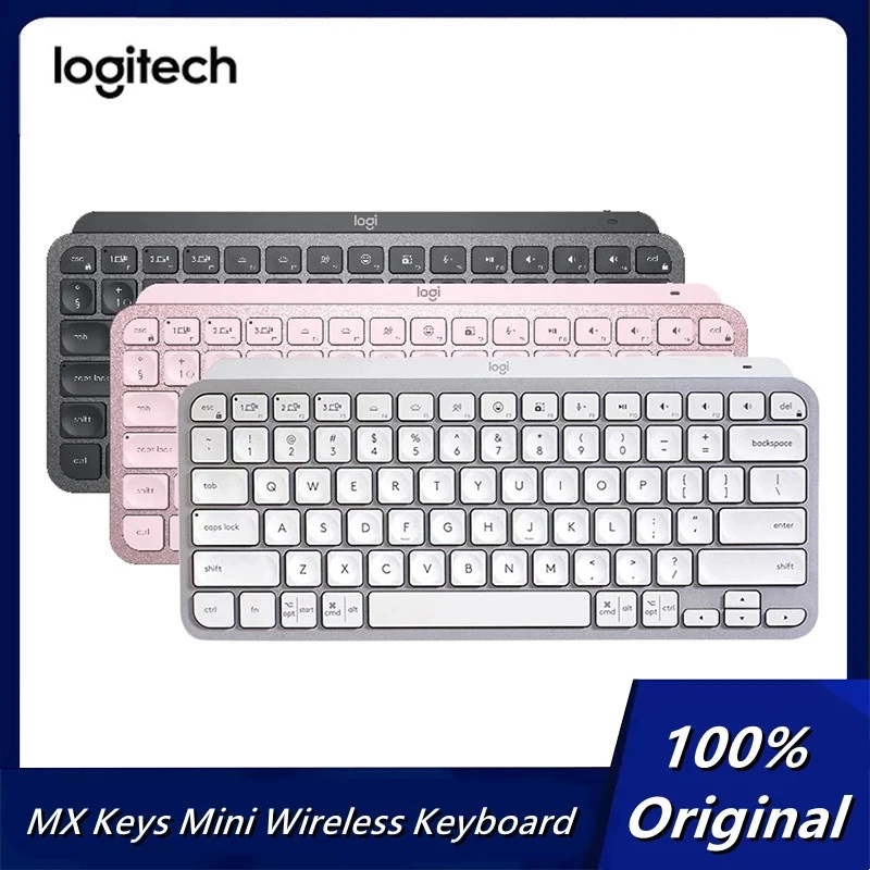

Оригинальная Компактная Беспроводная мини-клавиатура Logitech MX Keys, 2,4 ГГц, Bluetooth-клавиатура, перезаряжаемая для macOS и Windows