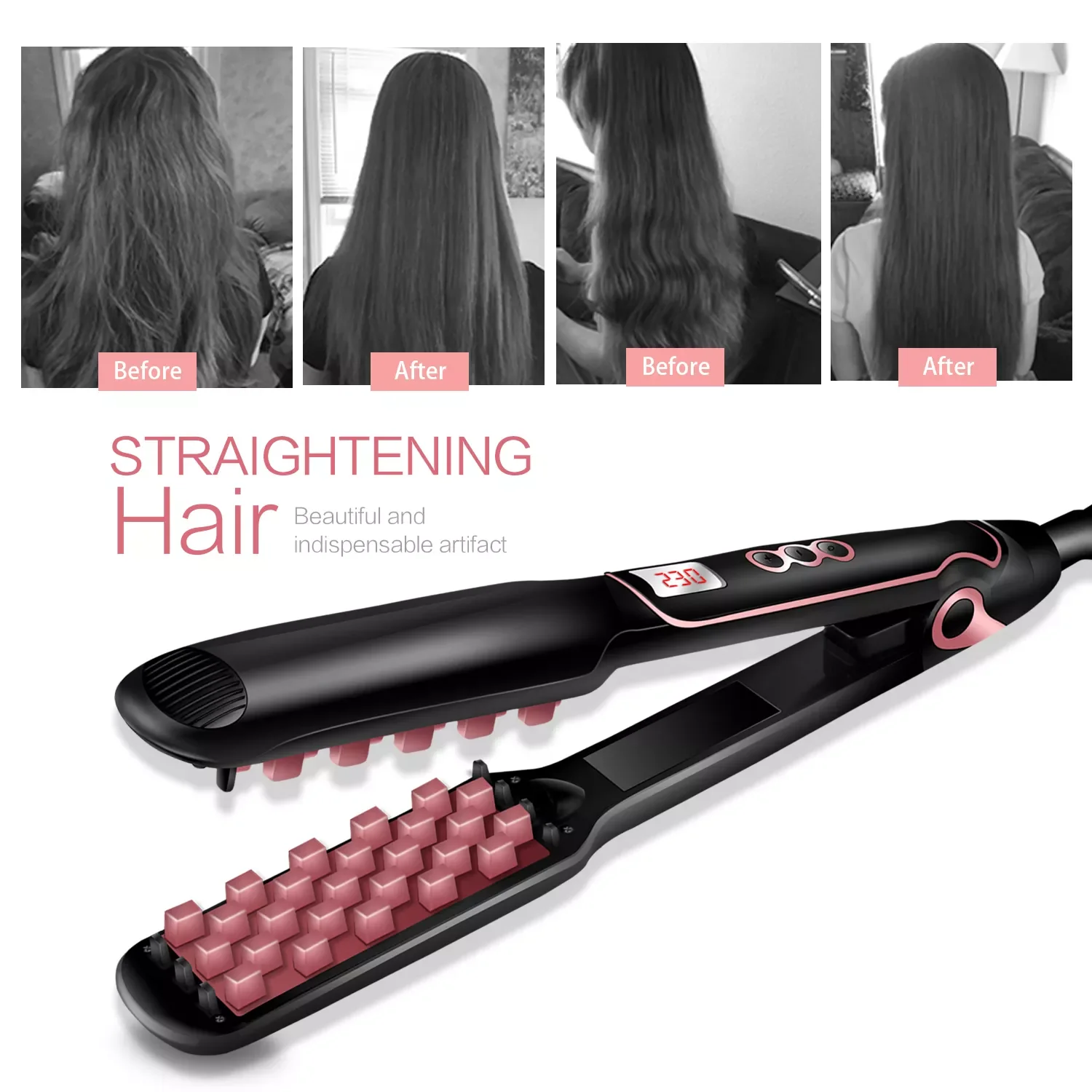 

NEW2023 Classic 1 1/2 Inch Curling Flat Iron Hair Volumizing Straightener Iron Ceramic Curler Corrugated Hair Heating Hair Curl