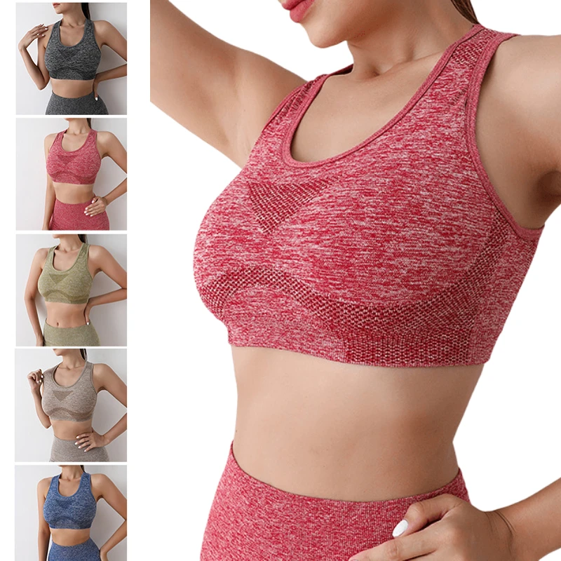 

Women Sports Bra Top Push Up Fitness Yoga Bra Underwear Sport Tops for Women Breathable Running Vest Gym Wear