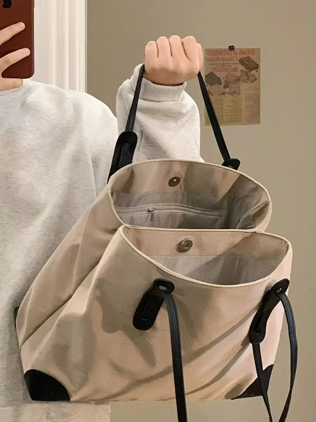 

Women's Autumn and Winter New Nylon Bag One Shoulder Commuter Bag Large Capacity Tote Bag Casual Versatile Handbag