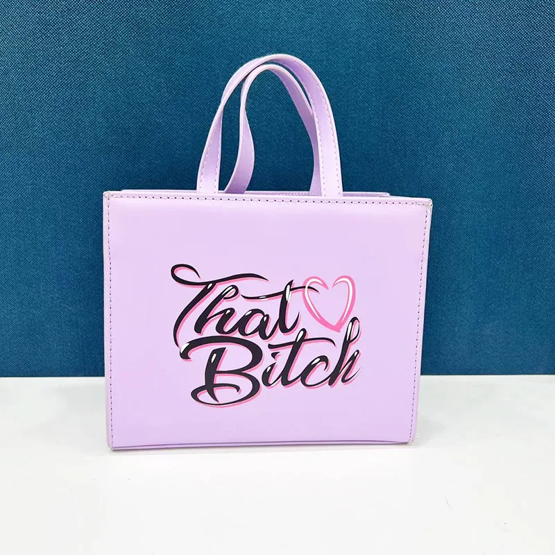

Tote Bag Custom Logo Brand Women Shopping Crossbody Small Purse And Handbag Designer PU Leather Mini ThatBitch Shoulder Bag 2023